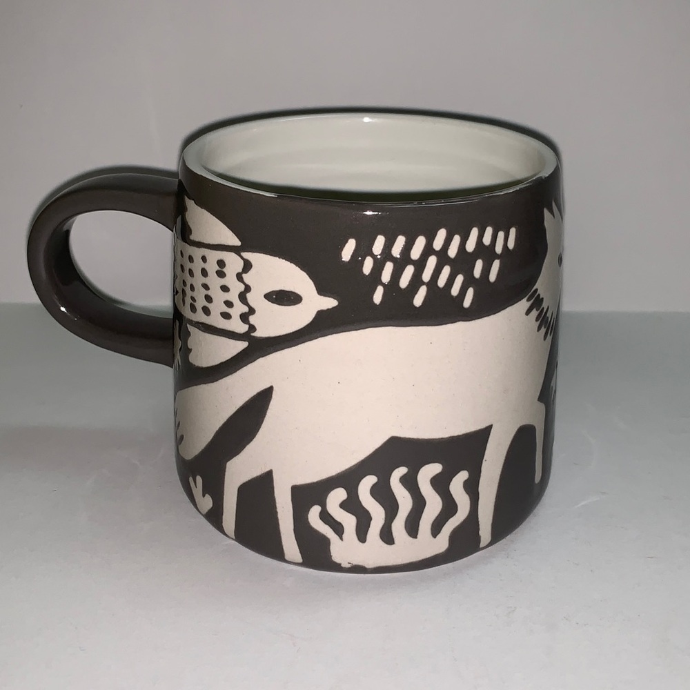 Gray Ceramic Mug with Rabbit Design - Picture 5 of 8
